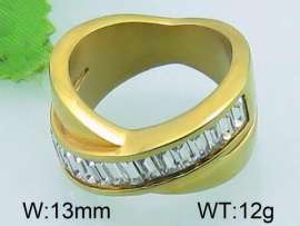 Stainless Steel Stone&Crystal Ring
