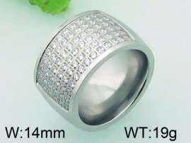 Stainless Steel Stone&Crystal Ring