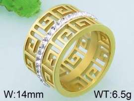 Stainless Steel Stone&Crystal Ring