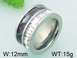 Stainless Steel Stone&Crystal Ring