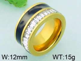 Stainless Steel Stone&Crystal Ring