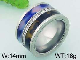 Stainless Steel Stone&Crystal Ring