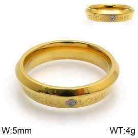 Stainless Steel Stone&Crystal Ring