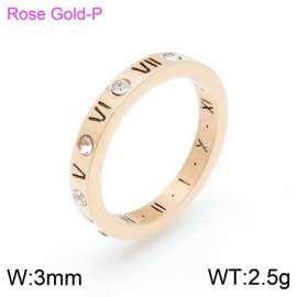 Stainless Steel Stone&Crystal Ring