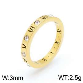 Stainless Steel Stone&Crystal Ring