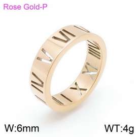 Stainless Steel Rose Gold-plating Ring